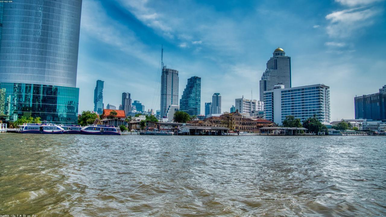 Bangkok skyline at sunset
