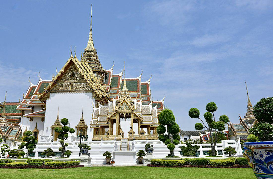 Dusit Maha Prasat hall at the Grand Palace in Bangkok