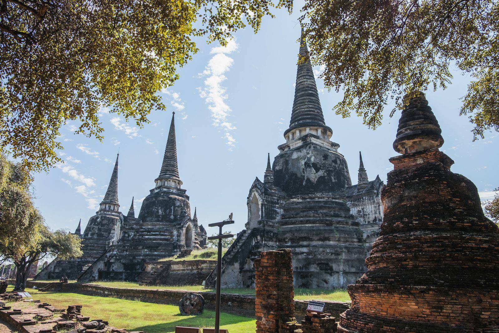 Chedis of Wat Phra Si Sanphet in Ayutthaya