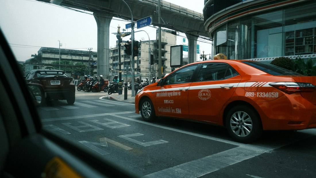 Taxi on a Bangkok street
