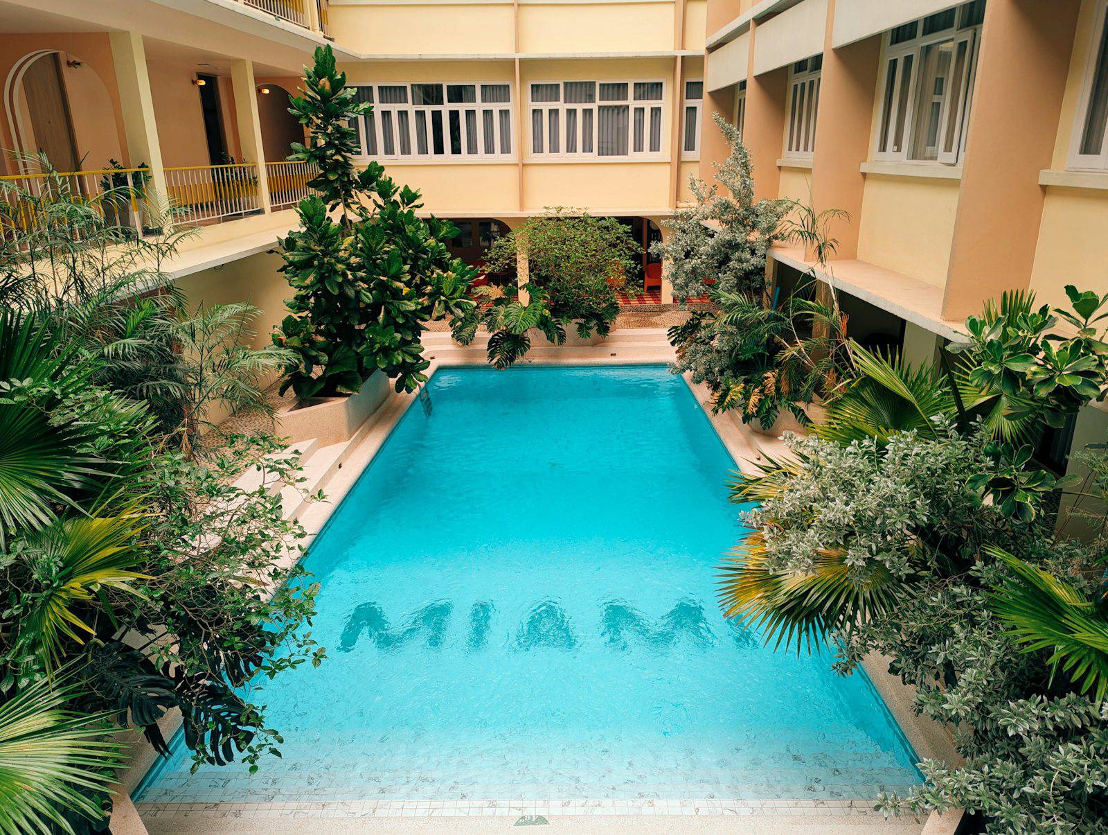 Courtyard swimming pool at a budget-friendly Bangkok hotel