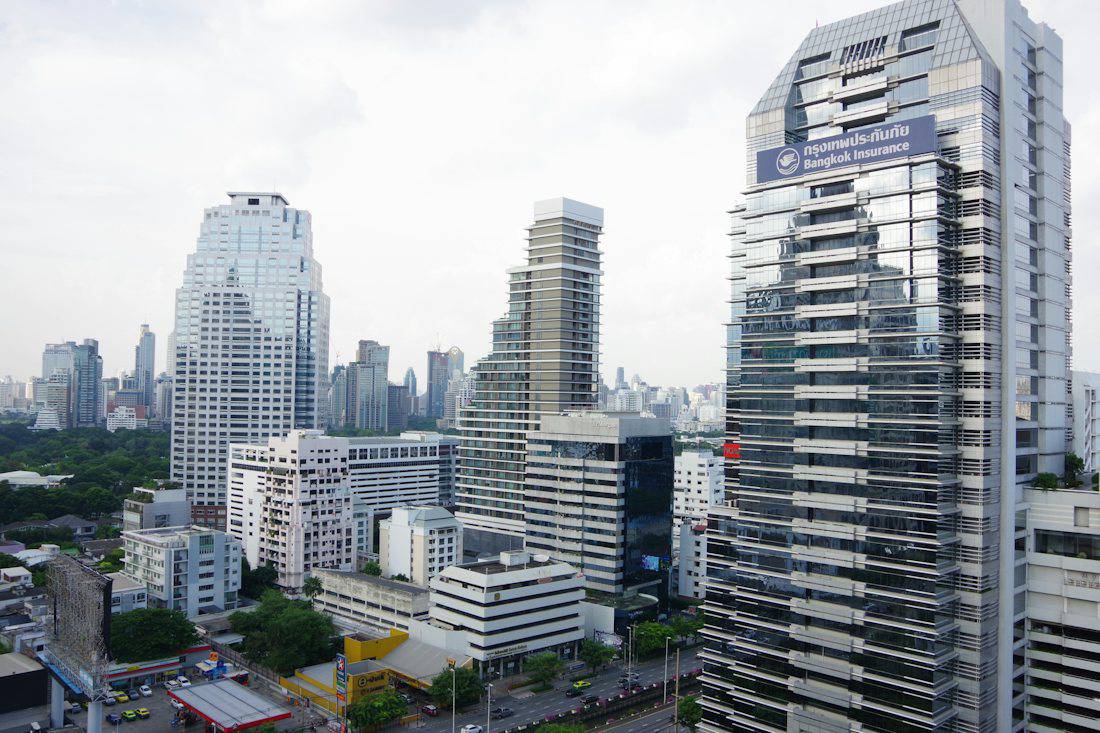 Modern towers in central Bangkok during the day