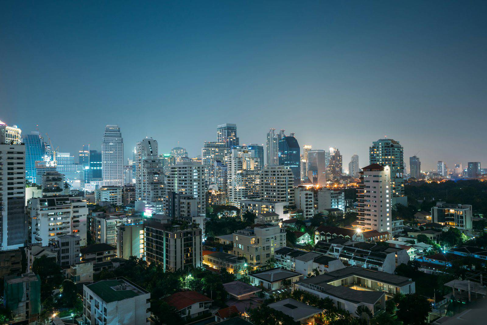 Aerial photography of city buildings